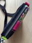 Preview: "Flickenwerk II/4" (schwarz-fuchsia) - BLUMEN