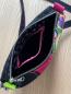 Preview: "Flickenwerk II/4" (schwarz-fuchsia) - BLUMEN