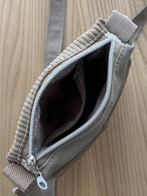 "Flickenwerk I mit Tasche" - TAUPE - BEIGE