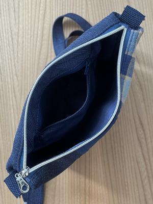 "Flickenwerk II/4 quer" - DUNKELBLAU
