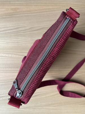 Preview: "Flickenwerk II mit Tasche" - BORDEAUX