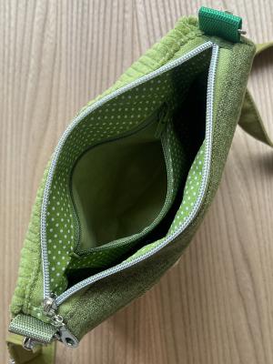 "Flickenwerk II mit Tasche" - GRÜN - PISTAZIE