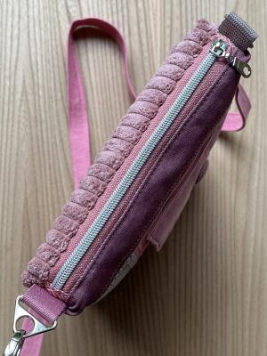 Preview: "Flickenwerk II mit Tasche" - ROSA - MAUVE