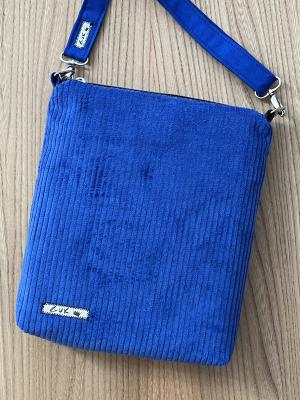 Preview: "Flickenwerk II mit Tasche" - ROYALBLAU - ANTHRAZIT