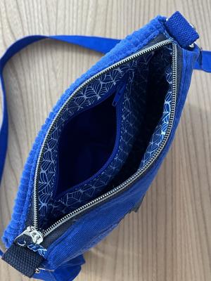 "Flickenwerk II mit Tasche" - ROYALBLAU - ANTHRAZIT