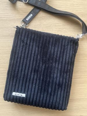 Preview: "Flickenwerk II/5" (schwarz) - HEXEN - Designerstoff von Alexander Henry