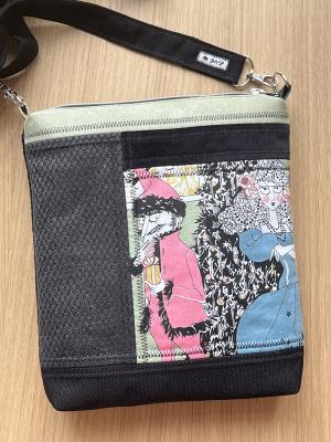 Preview: "Flickenwerk II/5" (schwarz - mint) - A GHASTLIE CHRISTMAS - Designerstoff von Alexander Henry