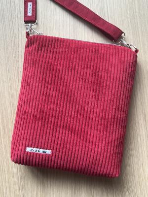 Preview: "Flickenwerk II/5" (rot) - WEIHNACHTSSPIELZEUGLADEN - Designerstoff von Acufactum