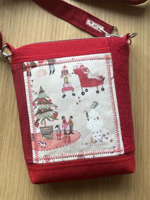 Preview: "Flickenwerk I/5" (rot) - WEIHNACHTSSPIELZEUGLADEN - Designerstoff von Acufactum