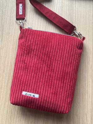 Preview: "Flickenwerk I/5" (rot) - WEIHNACHTSSPIELZEUGLADEN - Designerstoff von Acufactum