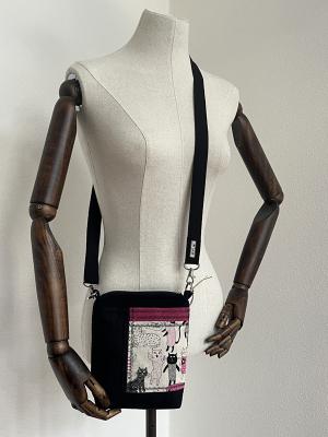 "Flickenwerk I/5" (schwarz-pink) - KATZEN