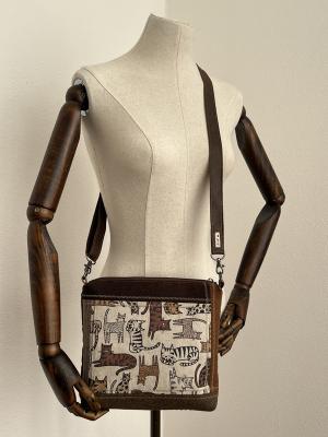 "Flickenwerk II/5 quer" (braun) - KATZEN