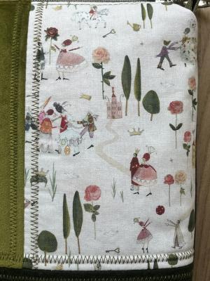 Preview: "Flickenwerk II/4 quer" (oliv - khaki) - MÄRCHENZAUBER (acufactum-Design)