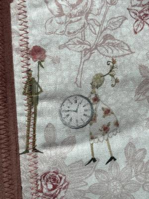 Preview: "Flickenwerk II/4" (rosé) - ROSENKÜSSE (acufactum-Design)