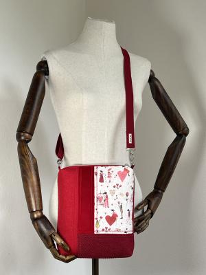 "Flickenwerk II/4" (rot) - LIEBE (acufactum-Design)