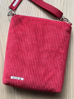 "Flickenwerk II/4" (rot) - LIEBE (acufactum-Design)