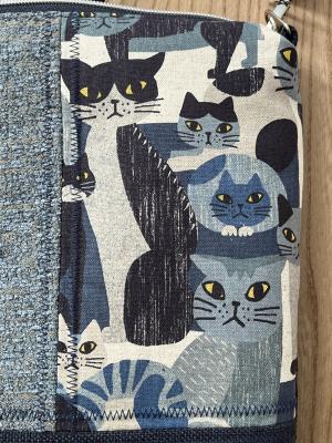Preview: "Flickenwerk II/4" (blau) - KATZEN