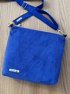 Preview: "Flickenwerk II/4 quer" (royalblau) - JANOSCH