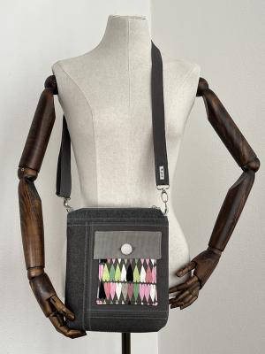 "Flickenwerk II mit Tasche" (grau) - HERZEN