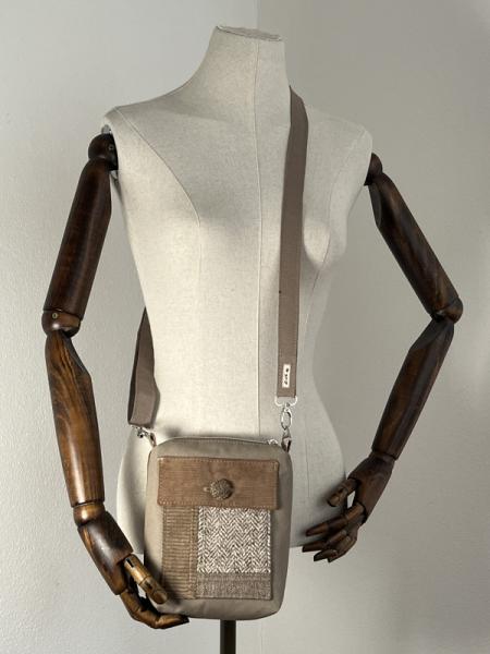 "Flickenwerk I mit Tasche" - TAUPE - BEIGE