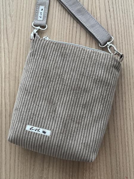 "Flickenwerk I mit Tasche" - TAUPE - BEIGE