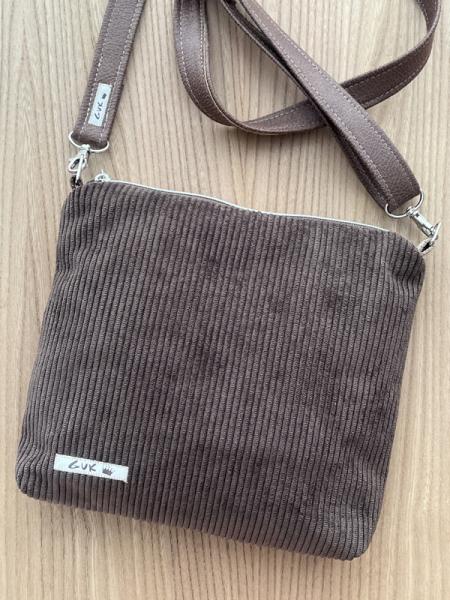 "Flickenwerk II quer" - Leder - BRAUN-SCHWARZ-CREME-ROT