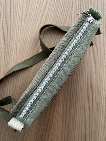 "Flickenwerk II/6 quer" - SALBEI - LIND - OLIVGRÜN