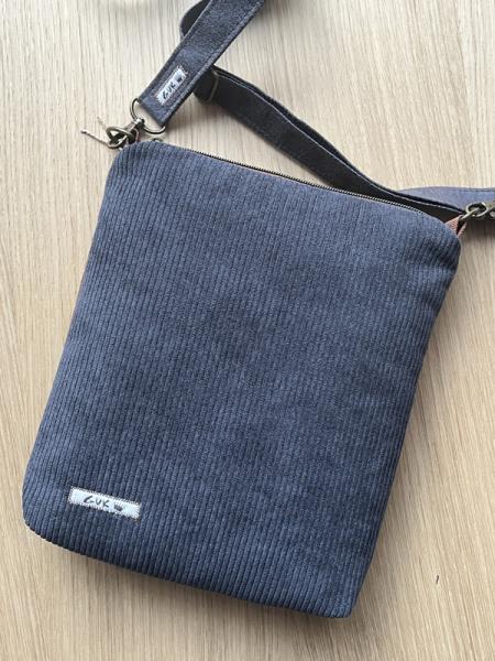 "Flickenwerk II mit Tasche" - GRAU - BRAUN - TERRACOTTA