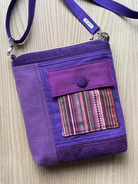 "Flickenwerk II mit Tasche" - LILA - FLIEDER