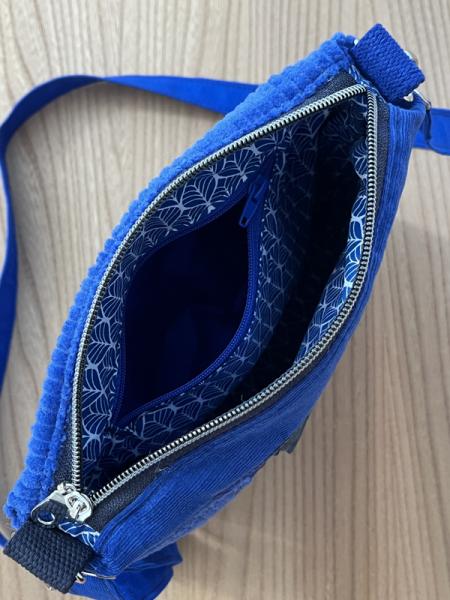 "Flickenwerk II mit Tasche" - ROYALBLAU - ANTHRAZIT