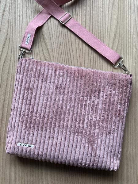 "Flickenwerk IV mit Tasche" - ROSA - MAUVE