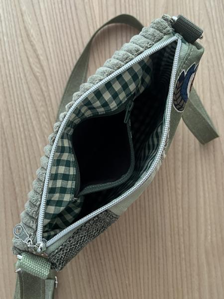 "Flickenwerk II/4 quer" (Grüntöne) - HÜHNER