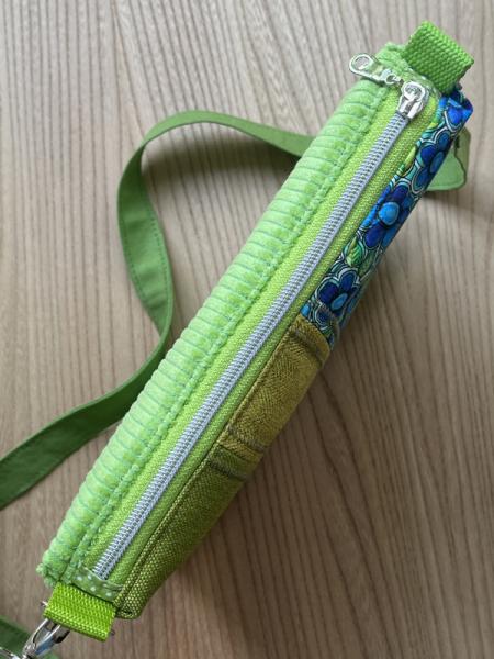 "Flickenwerk II/4 quer" (kiwi - lime) - BLUMEN