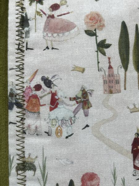 "Flickenwerk II/4 quer" (oliv - khaki) - MÄRCHENZAUBER (acufactum-Design)