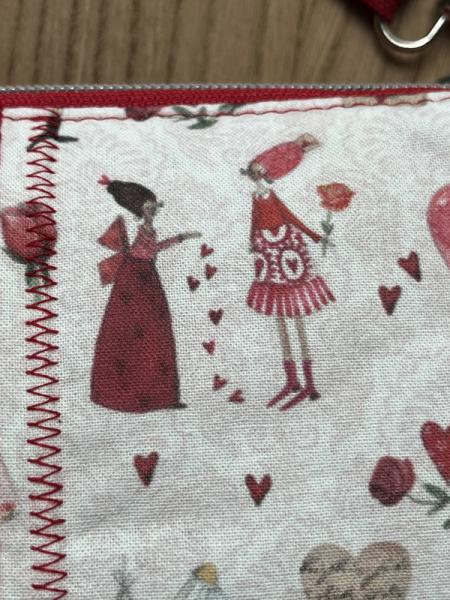 "Flickenwerk II/4" (rot) - LIEBE (acufactum-Design)