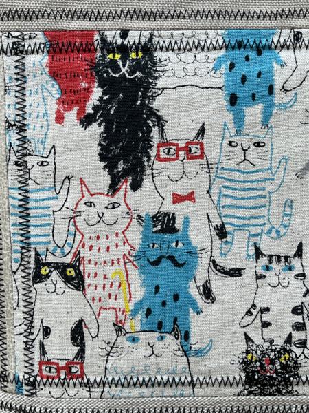 "Flickenwerk II/5 quer" (beige) - KATZEN