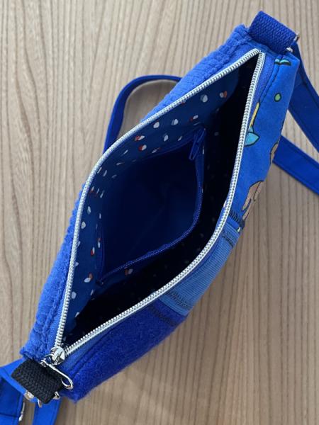 "Flickenwerk II/4 quer" (royalblau) - JANOSCH