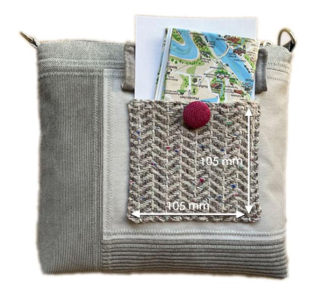 Maße der Aufsatztasche für das Flickenwerk II quer