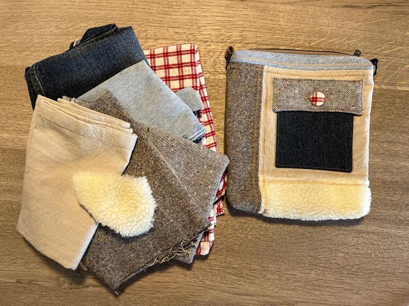 Deine eigenen Stoffe werden zu einer Tasche verarbeitet.